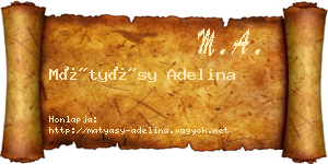 Mátyásy Adelina névjegykártya
